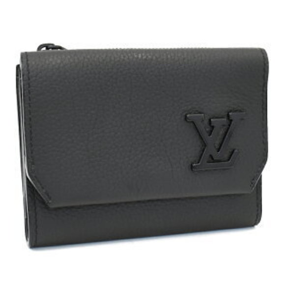 Louis Vuitton Portefeuille Pilot Tri Wallet LV Aerogram Leather Black - Picture 1 of 8